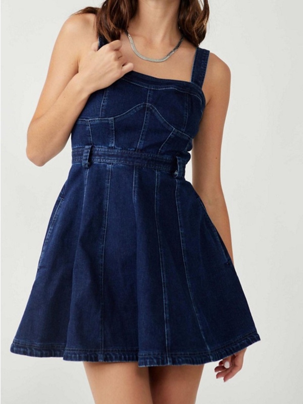 Free People • Margot denim mini dress